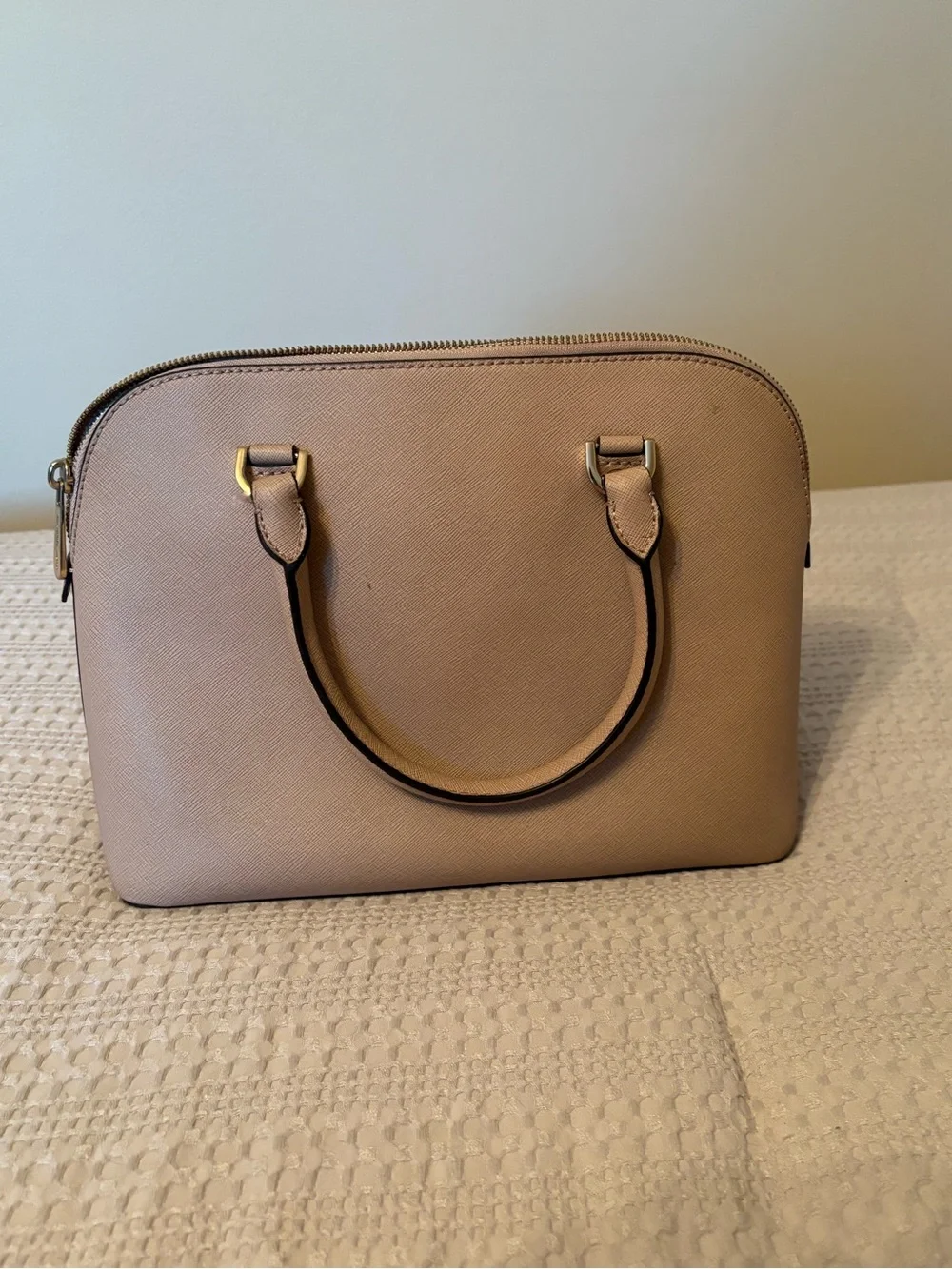 Michael Kors Blush Pink Dome Satchel with Gold Hardware